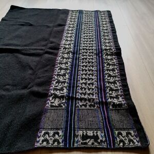 VTG Beautiful 1998 Bolivian Woven Tapestry Textile LENGHT 40.7 In, WIDTH 29 In.